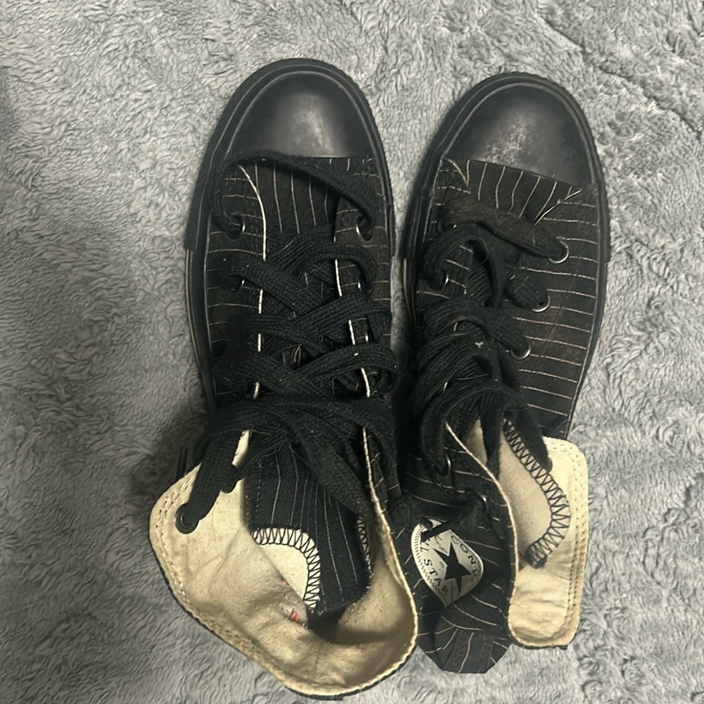 Pinstripe Converse Hightops